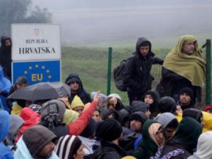 مهاجرون على الحدود الصربية الكرواتية