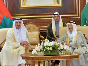 أمير الكويت وأمير قطر