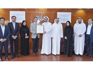 Amer Ali, Executive Director of the Dubai Maritime City Authority during receiving the “ISO 31000:2009”