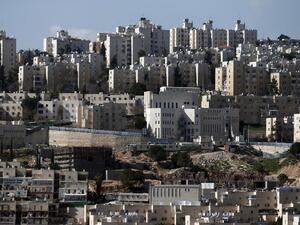 A file picture from the Palestinian village of Hizma shows the new housing units in the Jewish settlement of Neve Yaakov in the northern area of east Jerusalem. (AFP/Thomas Coex)