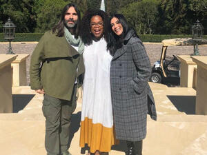 Oprah posted a picture with Nadine Labaki and her husband Khaled Muzannar (Source: oprah - Instagram)