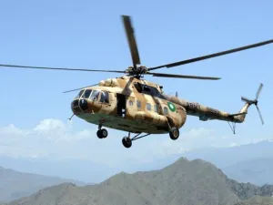 Unconfirmed reports said the helicopter was shot down by a missile into a school in Gilgit. (AFP/File)