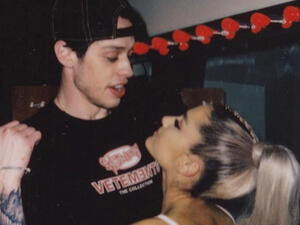 He got engaged to pop star Ariana Grande back in June (Source: petedavidson / Instagarm ) 