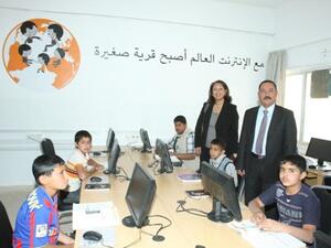ثالث المختبرات التي قامت Orange الأردن بتدشينها في مدرسة النقيره الثانوية للبنين في لواء الموقر