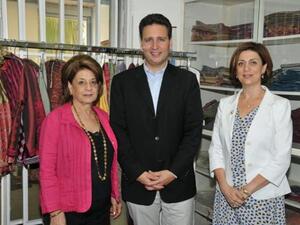 Dr Karim El Solh, CEO of Gulf Capital with Mrs Leila Kaawar Ghareeb, President of “Inaash", and Mrs Leila Bissat of Inaash