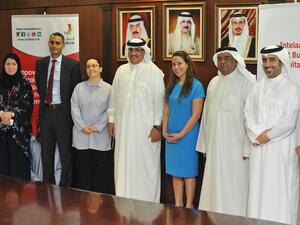 Shaikh Mohammad Bin Essa Al Khalifa and Dr. Zakaria Hejres and representative from both parties during the signing ceremony