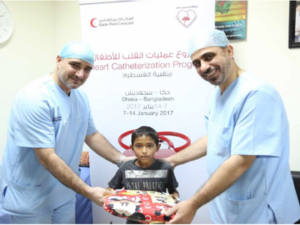 The donations collected through these boxes was to help Qatar Red Crescent pursue its humanitarian initiative by performing heart surgeries for kids.