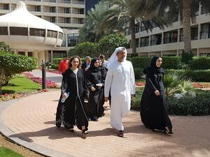 During the event at Danat Al Ain Resort to introduce the UAE Special Olympics Team.