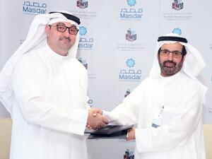His Excellency Dr Ali Rashed Al Nuaimi, Director General of Abu Dhabi Education Council (right),

pictured with Mohamed Al Ramahi, Chief Executive Officer of Masdar