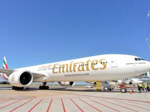 Emirates’ non-stop service between Dubai and Adelaide is operated by a Boeing 777-300ER
