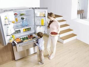 Samsung beautifully designed four-door refrigerator, the AW3