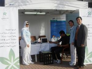 One of the participant during the health check