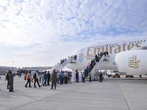 أكثر من 18 ألف زائر ترددوا على طائرة طيران الإمارات الإيرباص A380 خلال معرض دبي للطيران