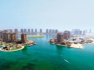An Aerial shot of The Pearl-Qatar captures the magnificence of This man-made Island