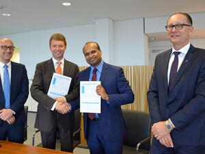 The contract laying the framework for the partnership, was signed in Hamburg, Germany