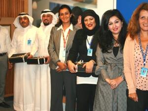 Haneen Al Rumaihi along with the top performing Premier Banking Executives and a number of executives from Burgan Bank’s Retail Department