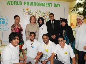 Burgan Bank employees celebrating