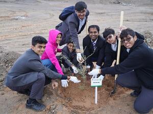 These trees on maturity in 5-7 years will help mitigate 3 metric tonnes of CO2 emissions annually.