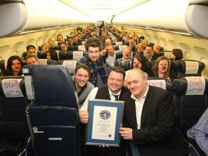 The comedians Dara O Briain, Jack Whitehall and Jon Richardson, hosted the comedy gig on flight BA9230c