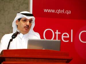 Dr. Nasser Marafih, CEO of Qtel, during his speech