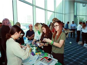 Dubai Investments employees create art out of waste with recycled material