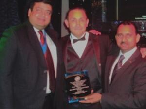 During receiving the award