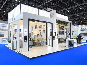 Emirates Steel stand at the Big Five 2018 Conference, Dubai.