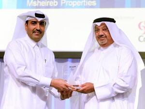 Issa Al Mohannadi, CEO of Msheireb receiving the Award