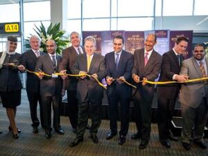 Etihad Airways Ribbon-cutting in Dulles