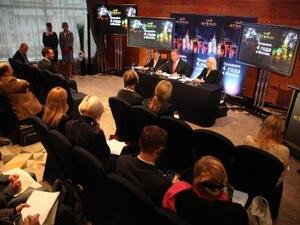 At a press conference in Moscow