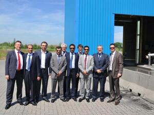 Etihad Rail senior executives during the visit