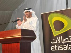 HE Nasser Bin Obood Al Falasi, Acting CEO of Etisalat, during his speech