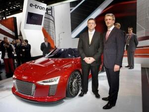 Audi&#039;s Global CEO, Rupert Stadler and Jeff Mannering, Managing Director Audi Middle East