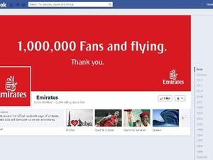 Emirates reaches one million Facebook fans globally