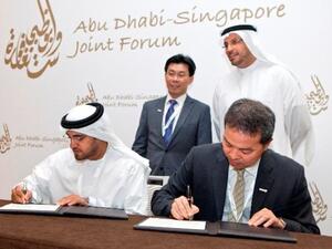 Falah Al Ahbabi,, General Manager, Abu Dhabi Urban Planning Council signing the MoU