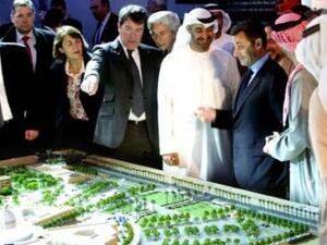 French President Sarkozy at Paris-Sorbonne Abu Dhabi foundation laying ceremony, back in 2008