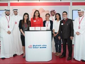 Ms. Salma Al-Hajjaj, General Manager, Human Resources at Gulf Bank along with the Bank’s Human Resources team during the Job Fair