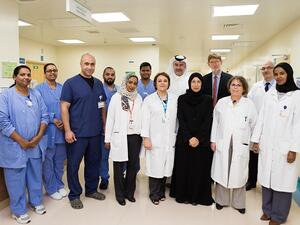 HE Dr. Hanan Mohamed Al Kuwari and NCCCR transplant team