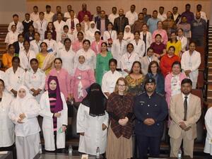 Staff from HMC’s Home Healthcare Services and Traffic Department pose for a group photo during the training