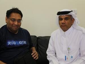 Dr. Abdulaziz Al Khulaifi, the Chair of Cardiothoracic Surgery at Heart Hospital and patient, Kiran Machado