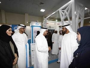 His Highness Sheikh Mohammed bin Hamad bin Mohammed Al Sharqi Visited du Stand at Fujairah Career Fair.