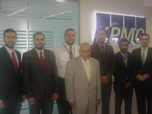Hussain Kassim, co founder of KPMG in Bahrain, and some of JFF beneficaries