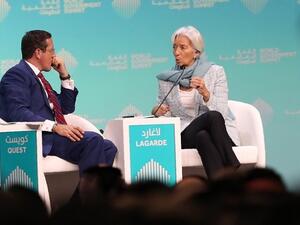 IMF chief Christine Lagarde told CNN's Richard Quest that there were 3% more women's jobs vulnerable to AI than men's. (AFP)