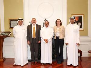 Sultan Al Habtoor; HE Paul Malik; Khalaf Al Habtoor; Judith Baker; Mohammed Al Habtoor