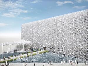 The pavilion is themed as ‘The Crosspoint for the Future’. (MEConstruction)