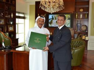 Khalaf Ahmad Al Habtoor with Tarek M. El-Ghazaly