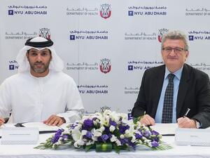 HE Mohamed Hamad Al Hameli, Undersecretary of DOH and Fabio Piano, Provost of NYU Abu Dhabi.