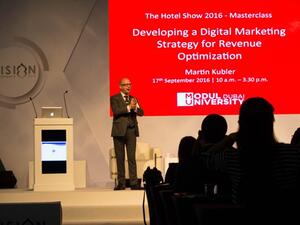 MODUL University Dubai conducting a Masterclass at The Hotel Show 2016