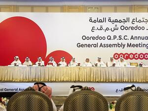 خلال اجتماع الجمعية العام لـ Ooredoo في قطر. 
