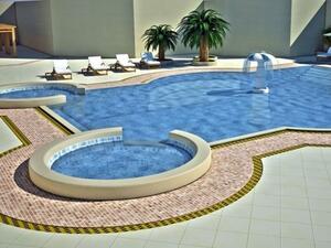 The new pool at Crowne Plaza Amman